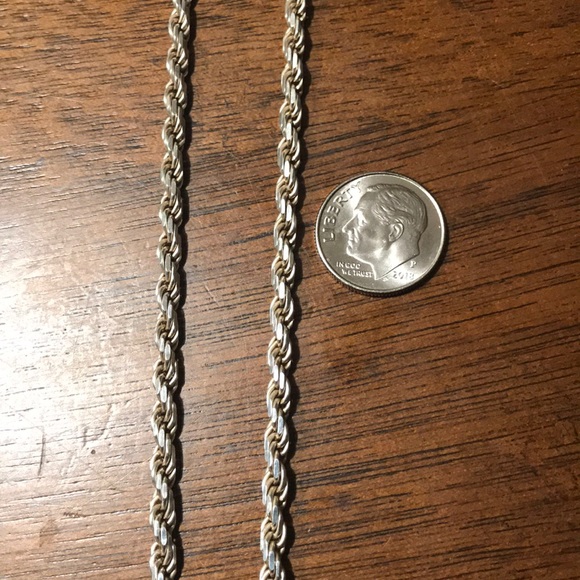 Jewelry - Sterling silver rope chain 20 inch .925 Italy